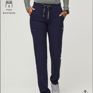 Navy blue figs scrub pants. Yolo skinny
